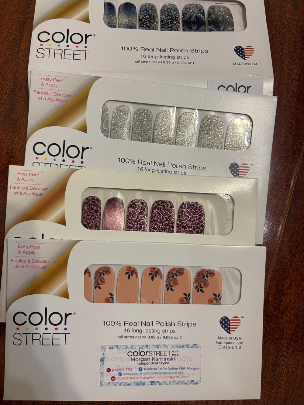Color street 4 nail polish strip sets